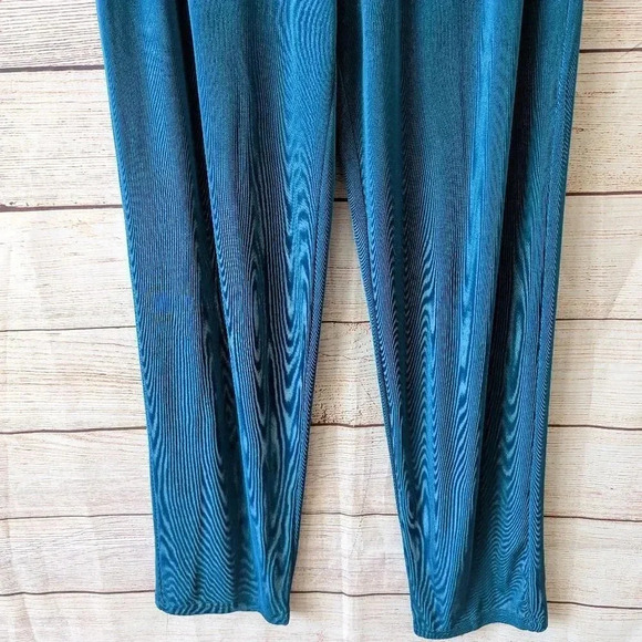 Citiknits Pull On Pants Women's Size Small Slinky Sand Mesh Stretchy Teal Green - Picture 9 of 9